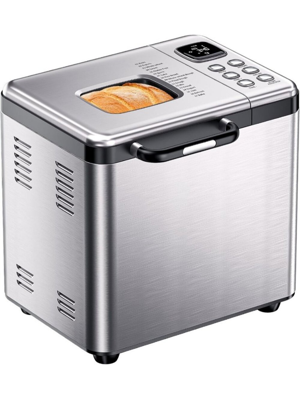 2LB Stainless Steel Bread Maker Machine - 17-in-1 Automatic, Fresh Homemade